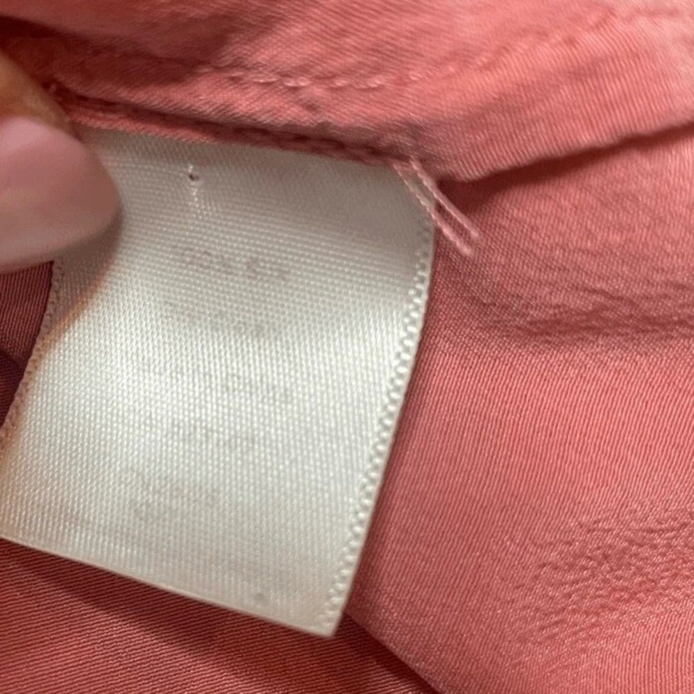 TALBOTS 16 100% Silk Sleeveless Blouse Braided‎ Neckline Button Back Dusty Pink - Picture 5 of 5